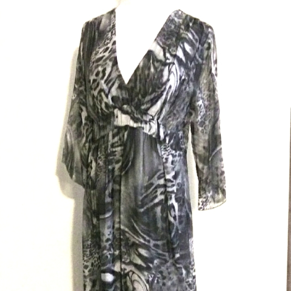 Italian LOLA Dress Black And Grey - Picture 2 of 9